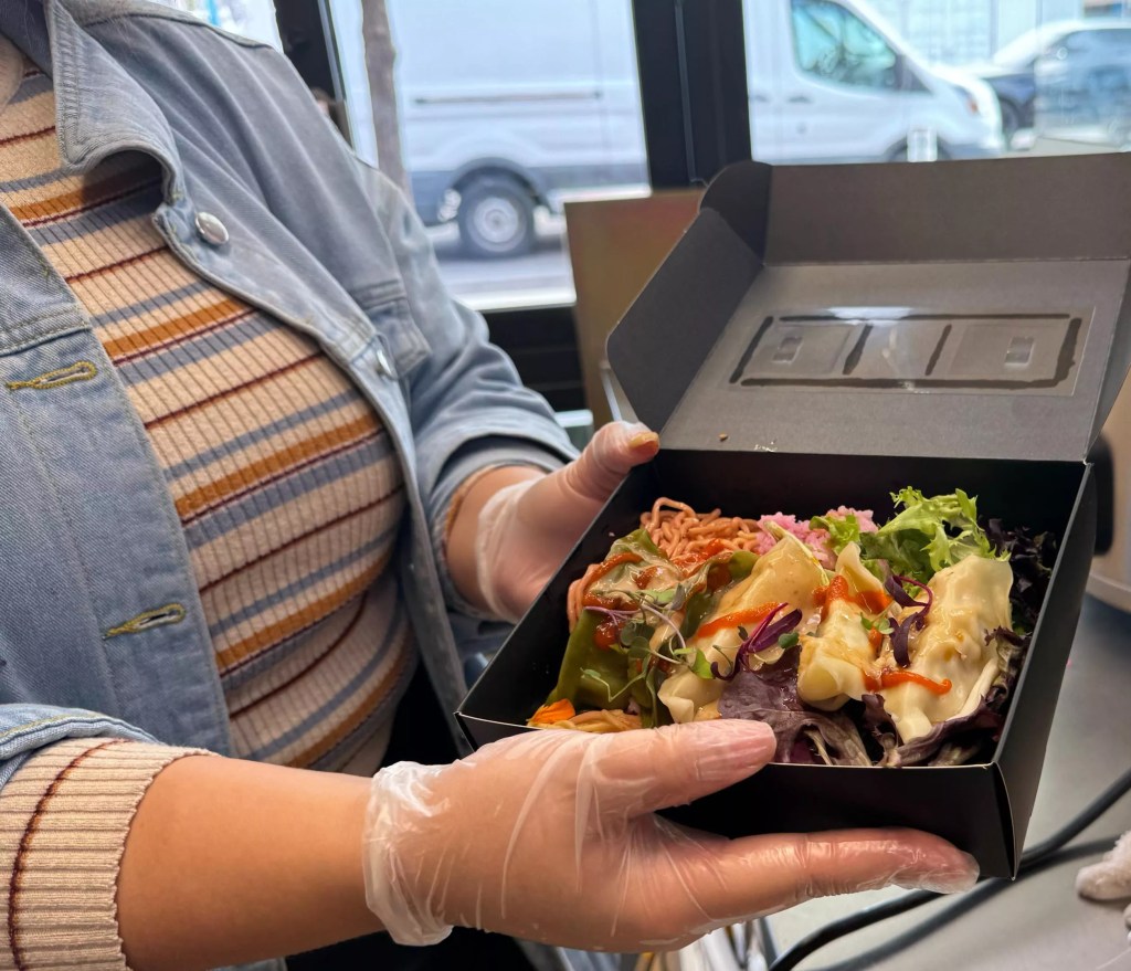 A Lovesack Dumpling box.