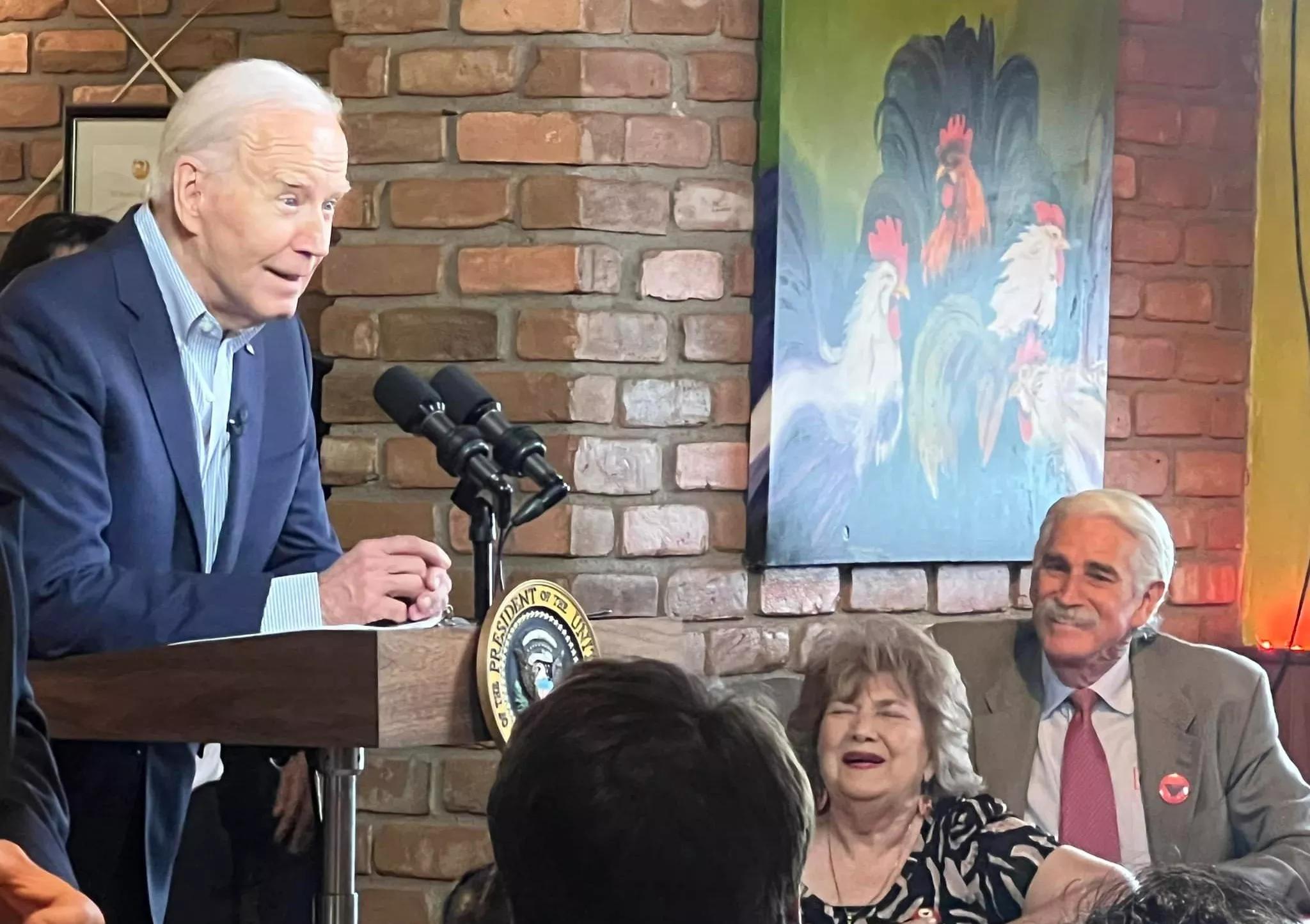 President Joe Biden at El Portal Mexican Restaurant