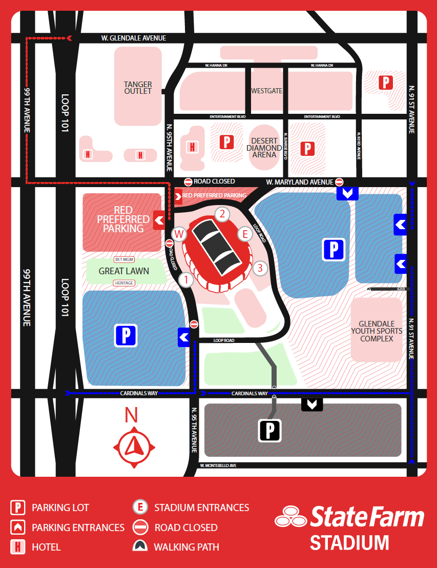 Guide: State Farm Stadium parking, map and pricing | Phoenix New Times