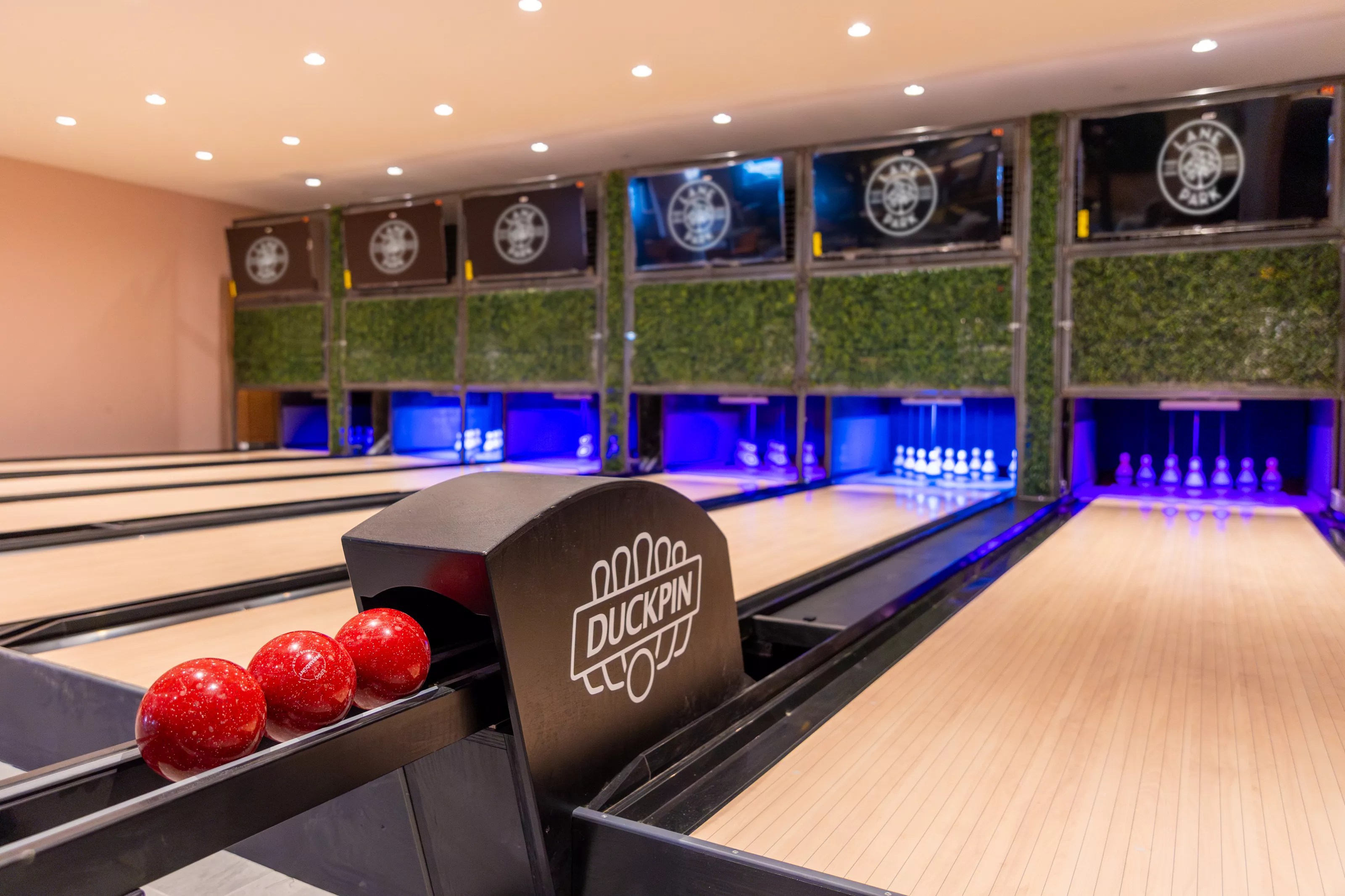 Bowling lanes.