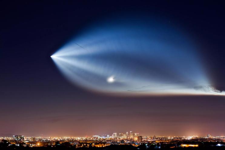 A Falcon 9 rocket launch