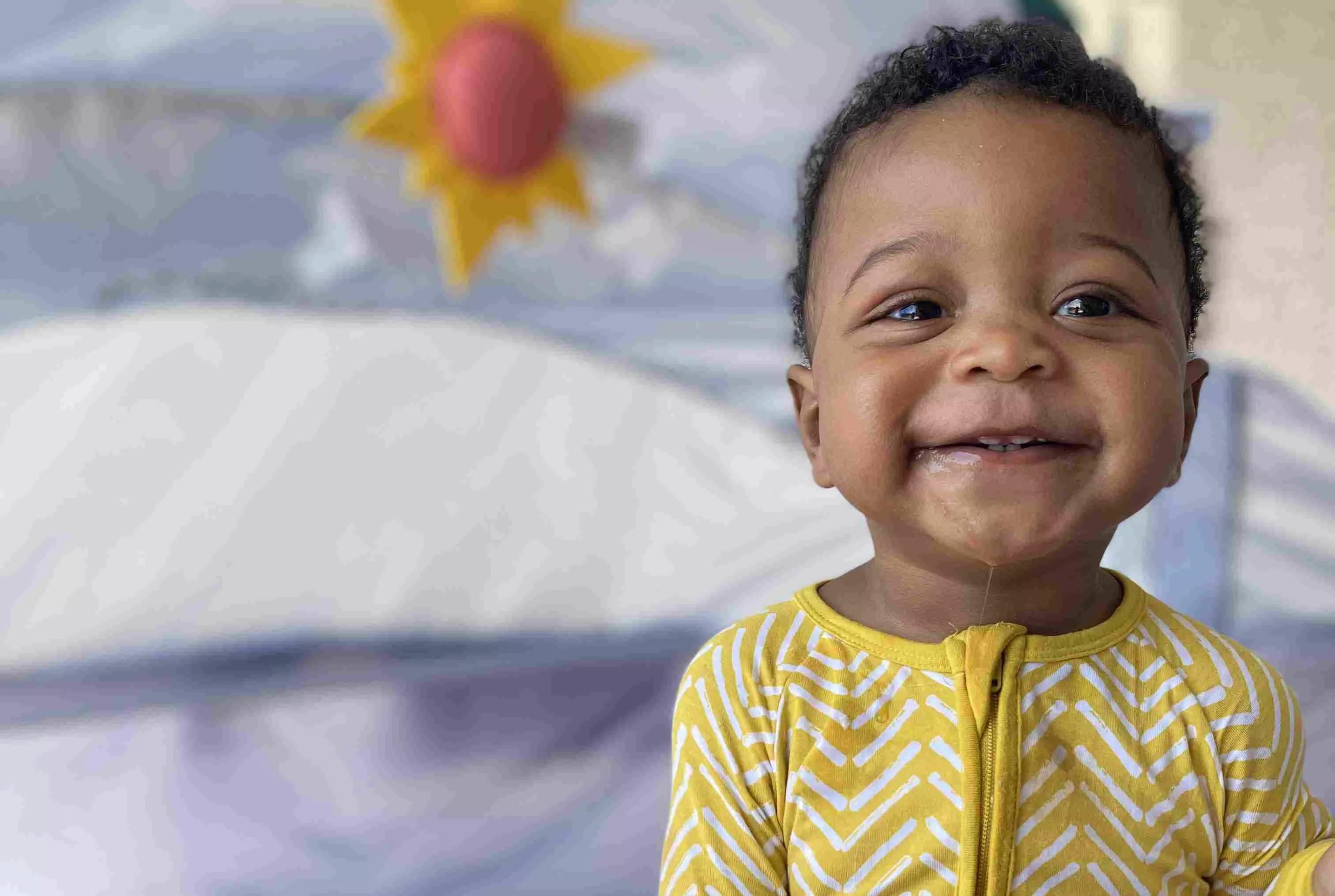 A smiling baby