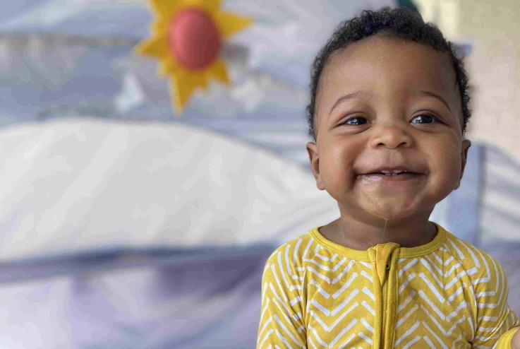 A smiling baby