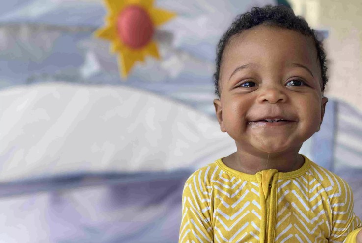 A smiling baby