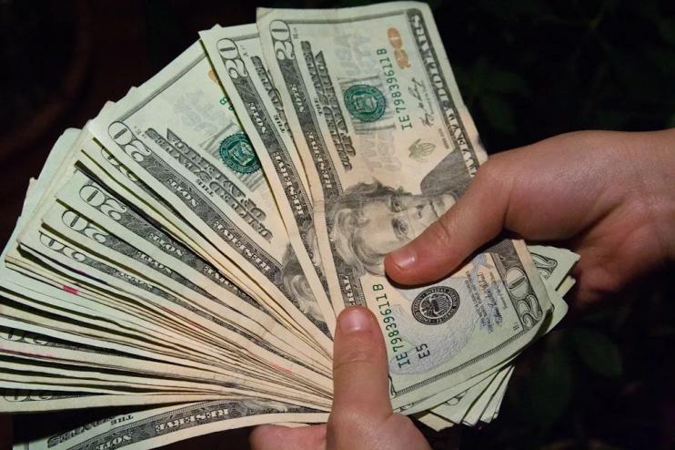 money in a hand