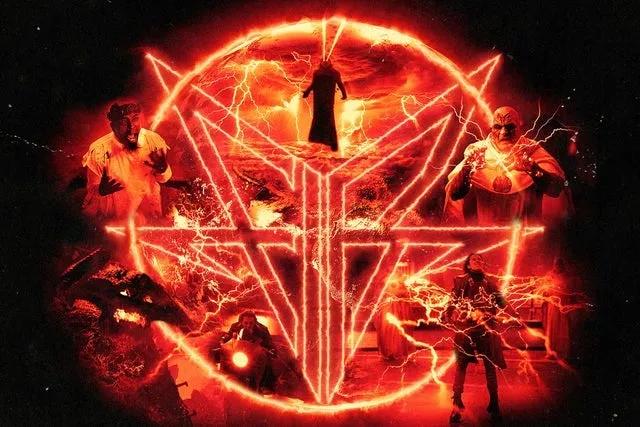 A metal tour logo.