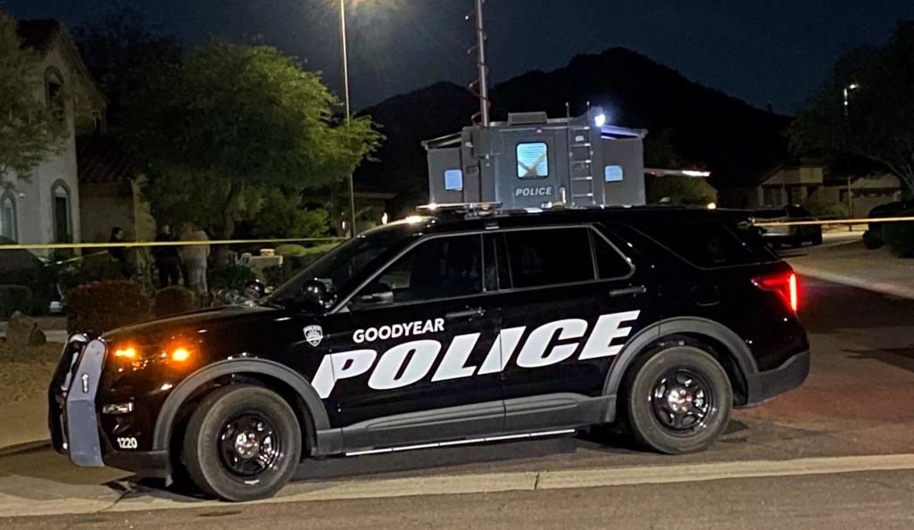 a goodyear police vehicle