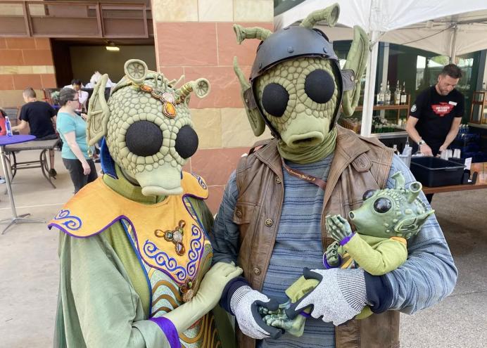 People in costume.