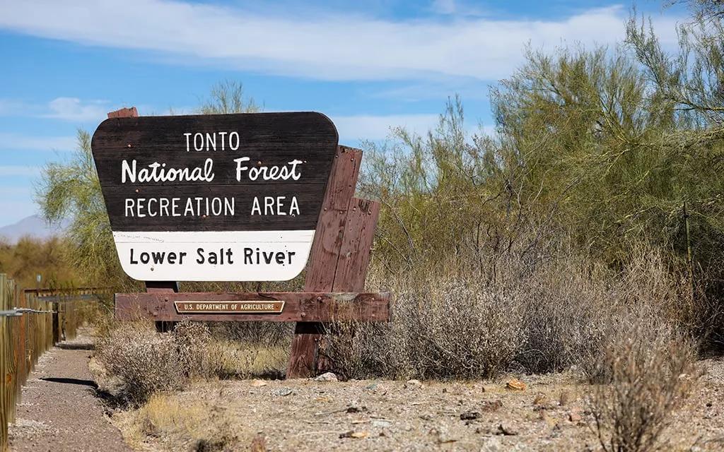 A sign at a park.