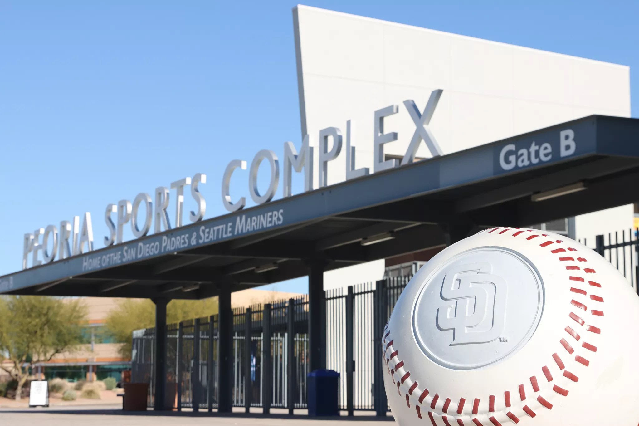 A baseball stadium