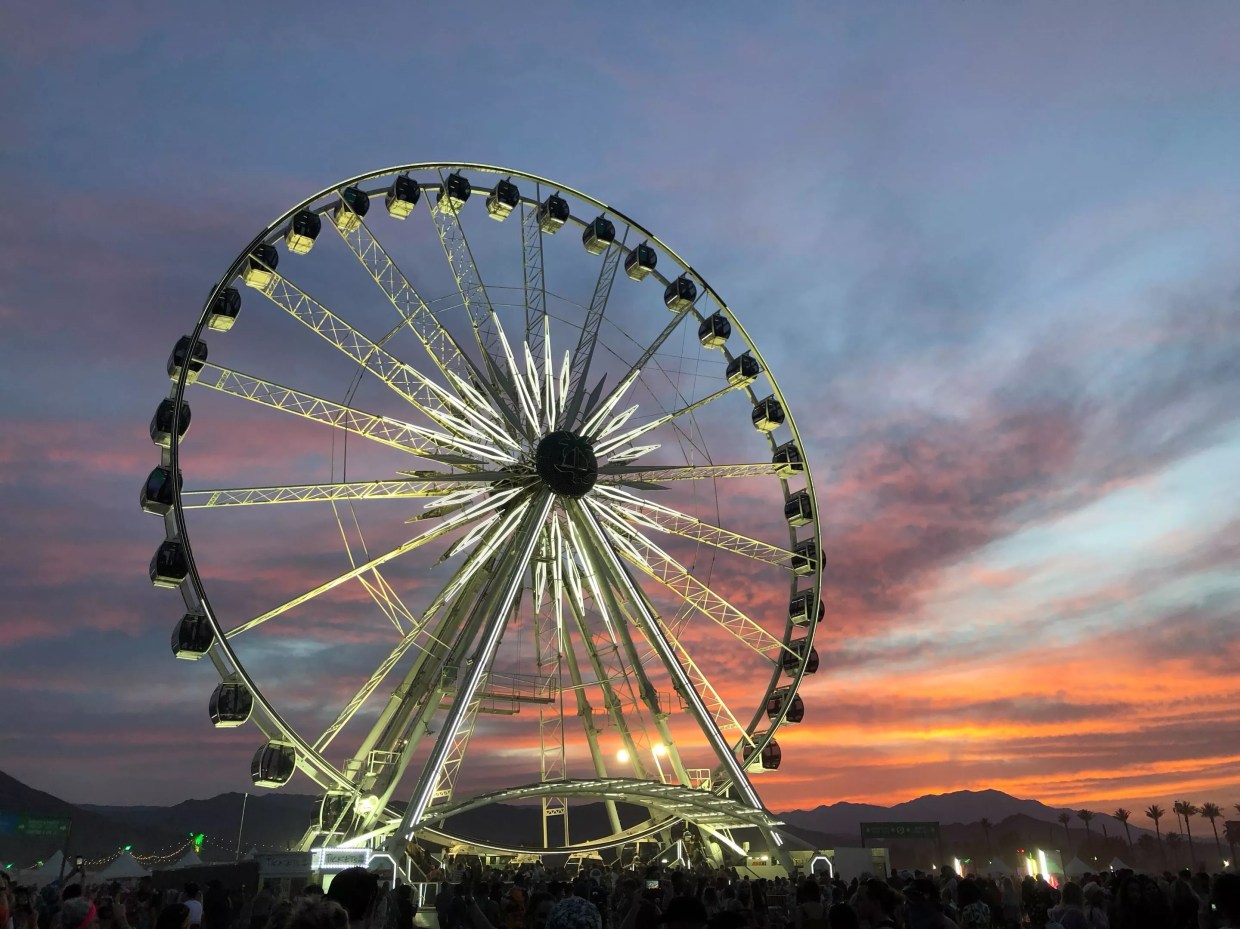 A Ferris wheel