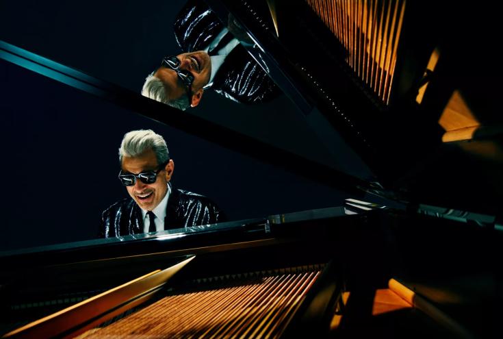 Man plays piano