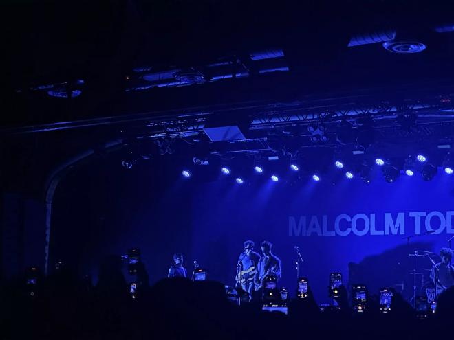 Band performs on stage
