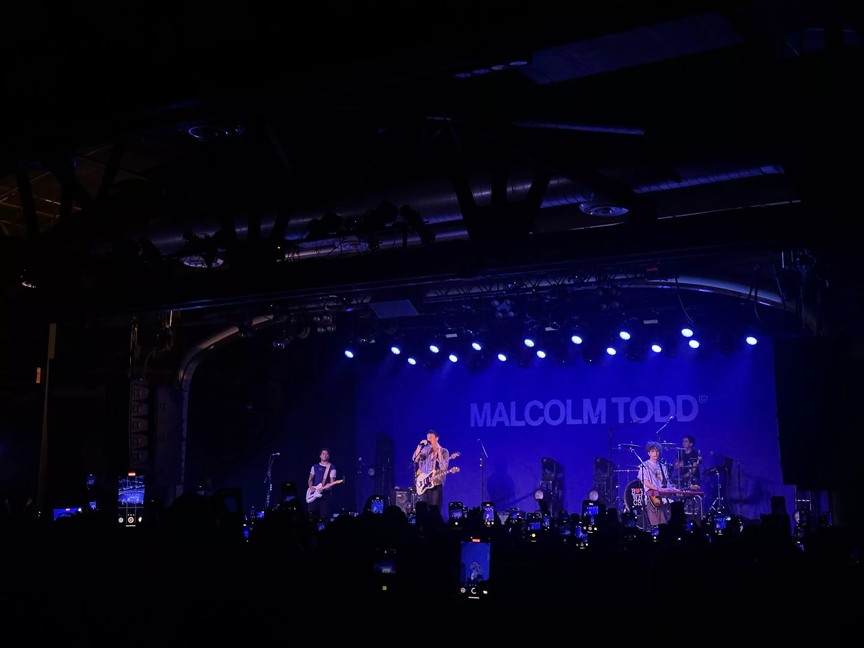 Band performs on stage