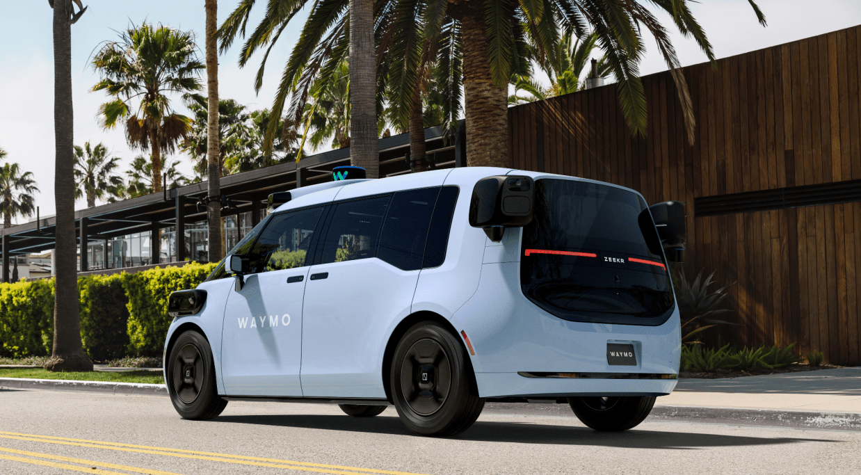a blue van-like car